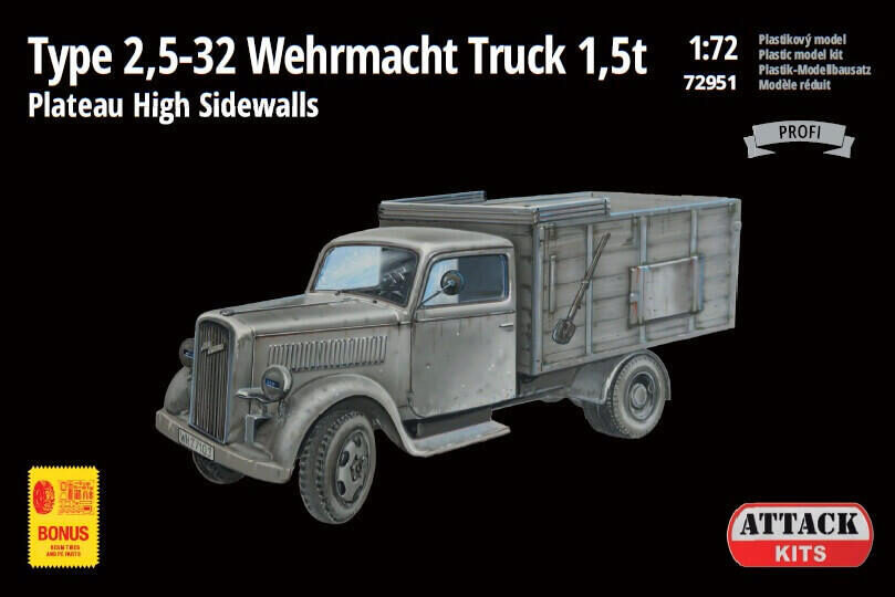 ATTACK 72951 Opel Blitz Type 2,5-32 with high sides / hohe Bord