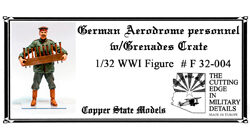 Copper State Models F32004 German aerodrome personnel with grenades crade