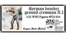 Copper State Models F32014 German bomber ground crewman N.1