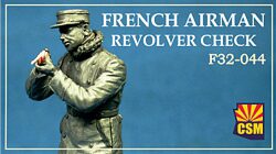 Copper State Models F32044 French airman checking revolver