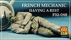 Copper State Models F32048 French mechanic naving a rest