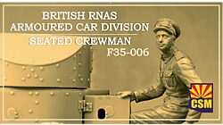 Copper State Models F35006 RNAS Armoured Car Division seated crewman