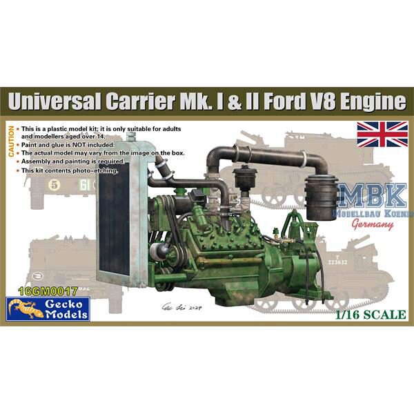 Gecko Models 16GM0017 Universal Carrier Mk.I & II Ford V8 Engine