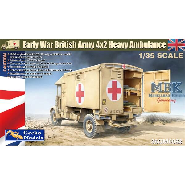Gecko Models 35GM0068 Early War British Army 4x2 Heavy Ambulance