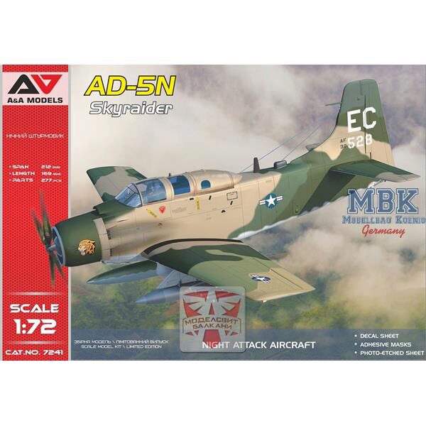 A&A Models AAM7241 AD-5N (A-1G)  SkyRaider ( Night attack ver.)