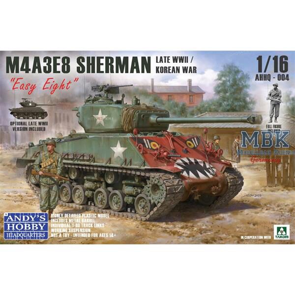 ANDYS HHQ AHHQ-004 M4A3E8 Sherman Easy Eight Late War/Korean War 1:16