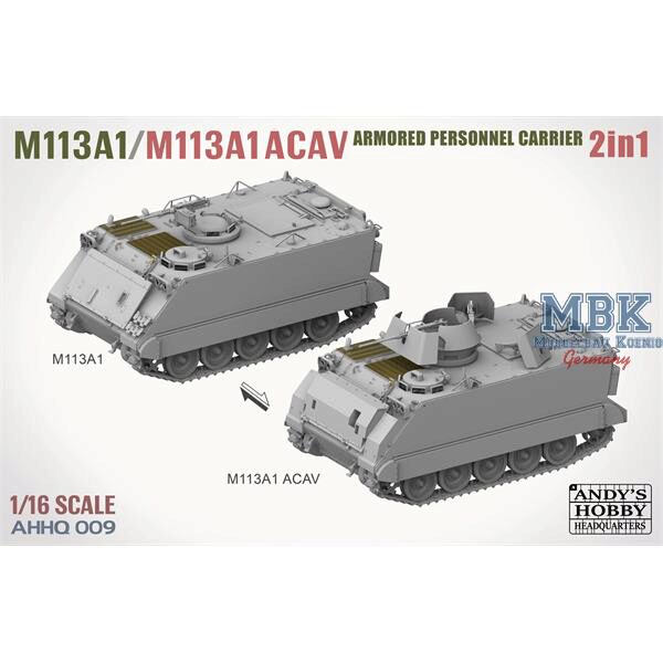 ANDYS HHQ AHHQ-009 M113 U.S. Armored Personnel Carrier (1:16)