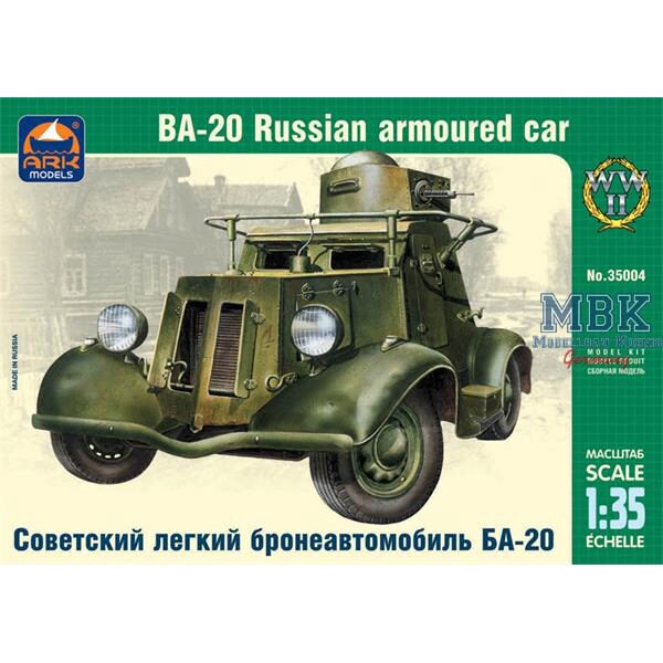 ARK MODEL ARK35004 Russian armoured car BA-20