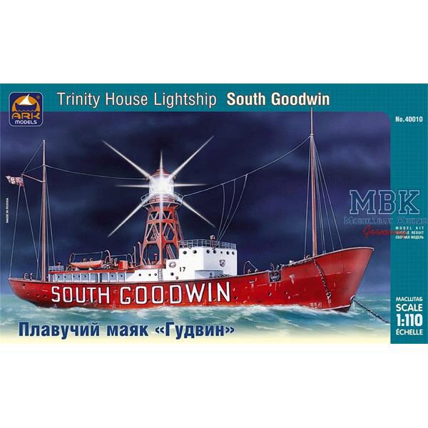 ARK MODEL ARK40010 Trinity House lightship "South Goodwin" 1:110
