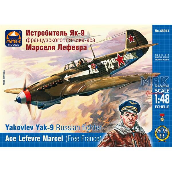 ARK MODEL ARK48014 Yakovlev Yak-9 Ace Marcel Lefevre (Free France)