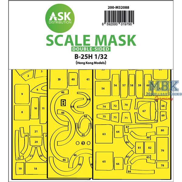 Artscale ASK200-M32088 B-25H Mitchell double-sid.expr.fit mask (HK Model)