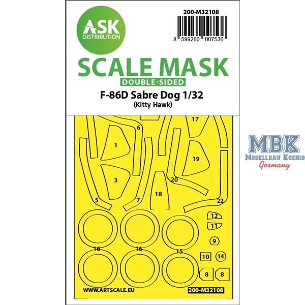 Artscale ASK200-M32108 F-86D Sabre Dog double-sided express mask (KittyH)