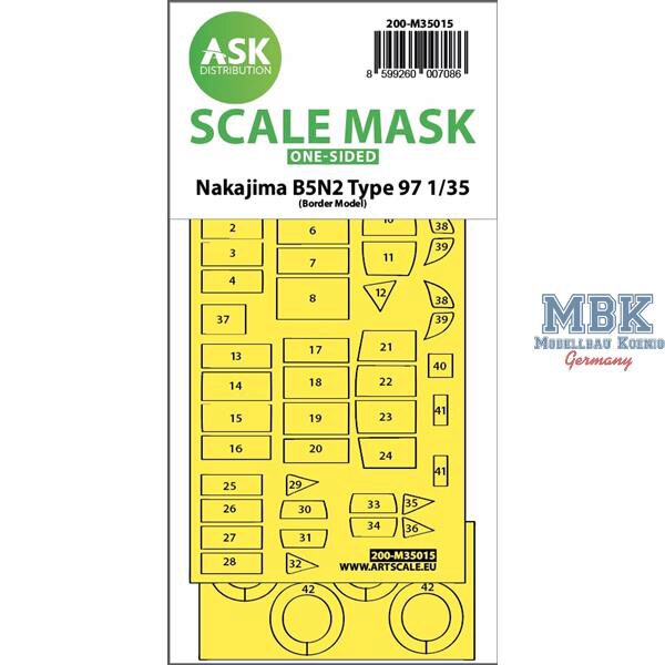 Artscale ASK200-M35015 Nakajima B5N2 Type 97 aone-sided paint.mask Border