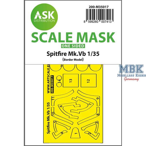 Artscale ASK200-M35017 Spitfire Mk.Vb one-sided painting mask for Border