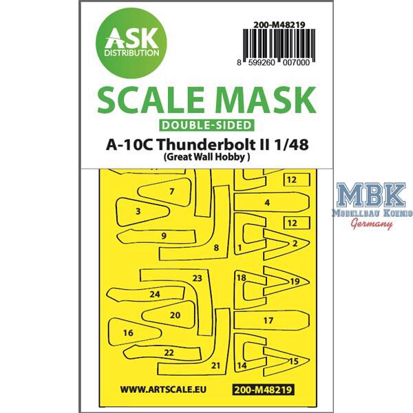 Artscale ASK200-M48219 A-10C Thunderbolt II double-sided mask (GWH)