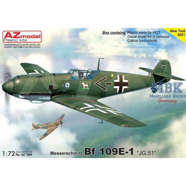 AZ Models AZM7699 Messerschmitt Bf-109E-1 „JG.51“