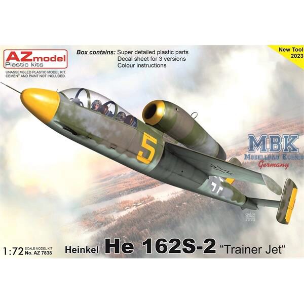 AZ Models AZM7838 Heinkel He 162S-2  Trainer Jet 