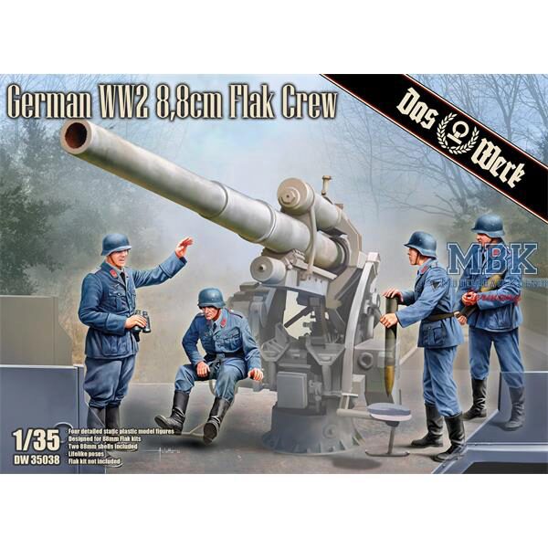 DAS WERK DW35038 German WW2 8.8 cm Flak Crew