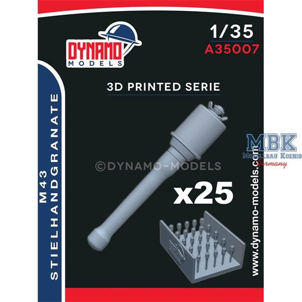 Dynamo Models DYM-A35007 M43 Stielhandgranate – set of 25 pieces