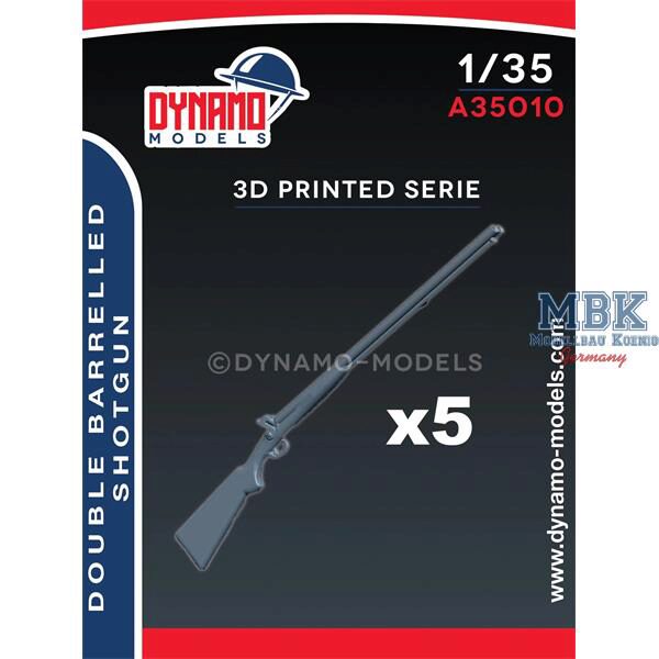 Dynamo Models DYM-A35010 Double Barrelled Shotgun - Set of 5 guns