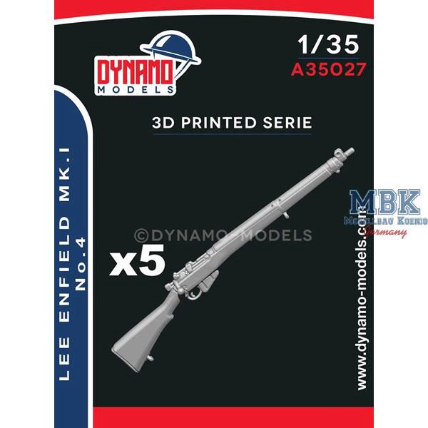 Dynamo Models DYM-A35027 British Weapon Lee Enfield Mk.1 No.4 (5 guns)