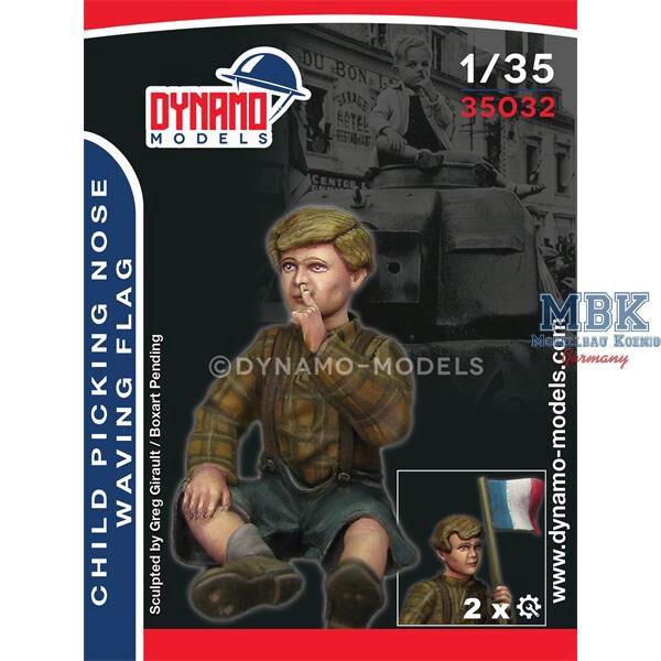 Dynamo Models DYM35032 Little boy picking nose / waving flag