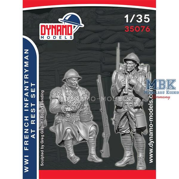 Dynamo Models DYM35076 WWI French Infantryman at Rest Set