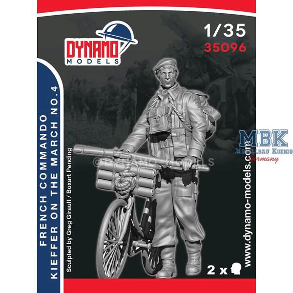 Dynamo Models DYM35096 French Commando Kieffer Marching No.4 w/bicycle