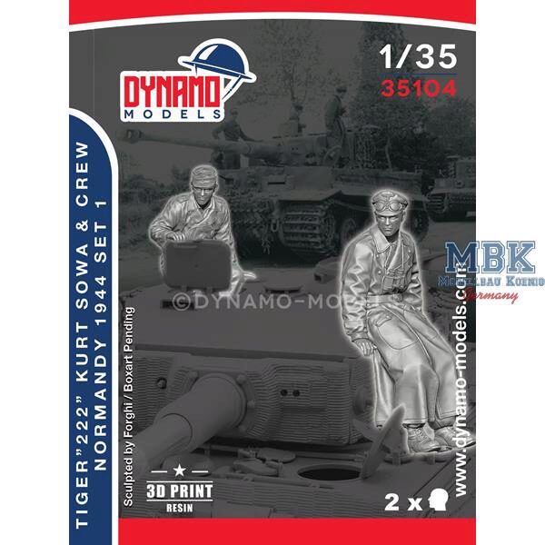 Dynamo Models DYM35104 WSS - Tiger 222 Crew Normandy 1944 Set 1