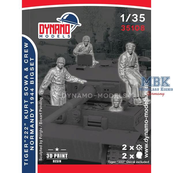 Dynamo Models DYM35108 WSS - Tiger 222 Crew Normandy 1944 Big Set