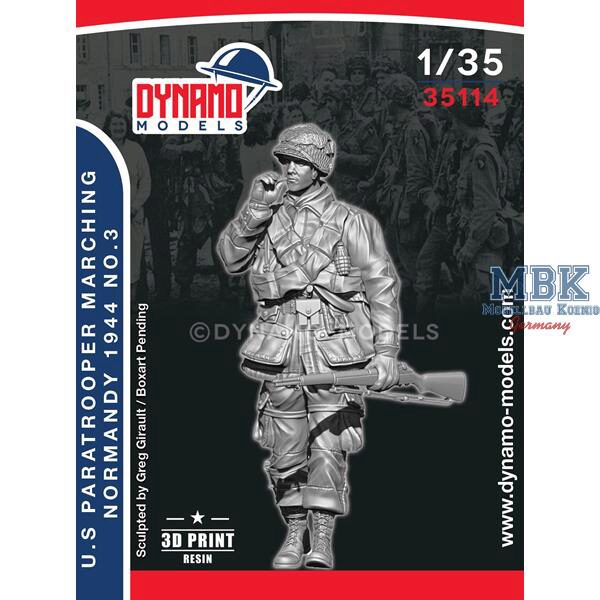 Dynamo Models DYM35114 U.S Paratrooper Rifleman Marching Normandy 44-No.3