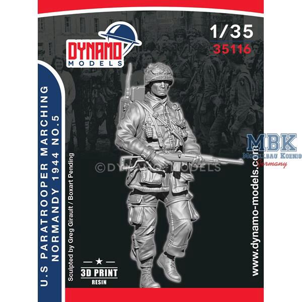 Dynamo Models DYM35116 U.S Paratrooper Radio Marching Normandy 44-No.5