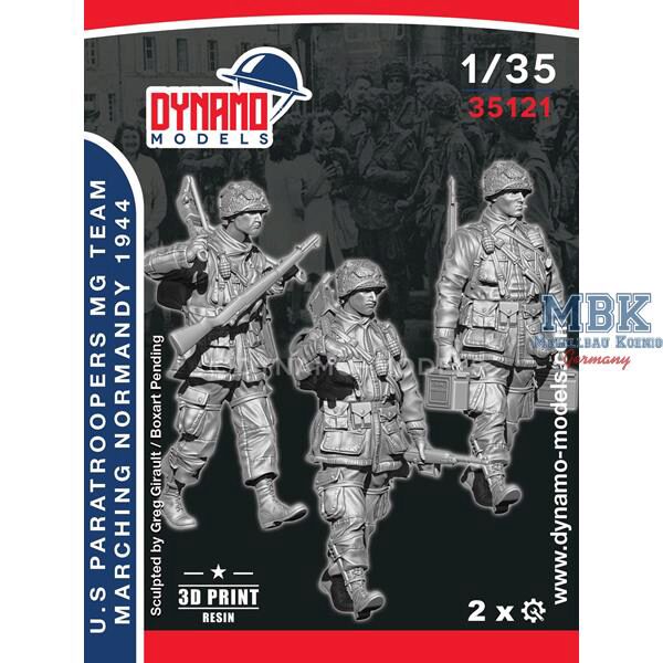 Dynamo Models DYM35121 U.S Paratrooper MG team Marchg. Normandy 44-Set