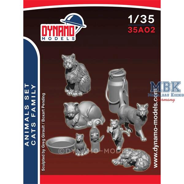 Dynamo Models DYM35A02 Animal Set - Family of Cats