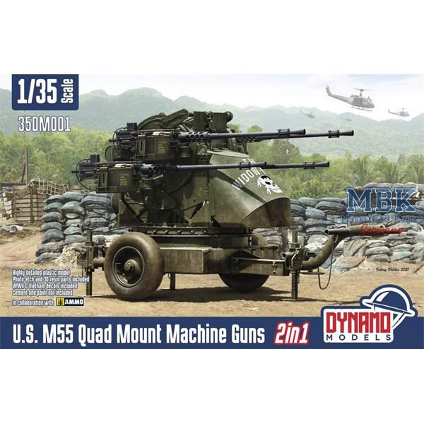 Dynamo Models DYM35DM001 U.S. M55 Quad Mount Machine Guns