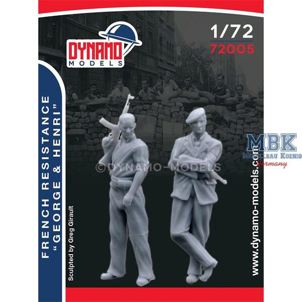 Dynamo Models DYM72005 French Resistance Set - George & Henri 1:72