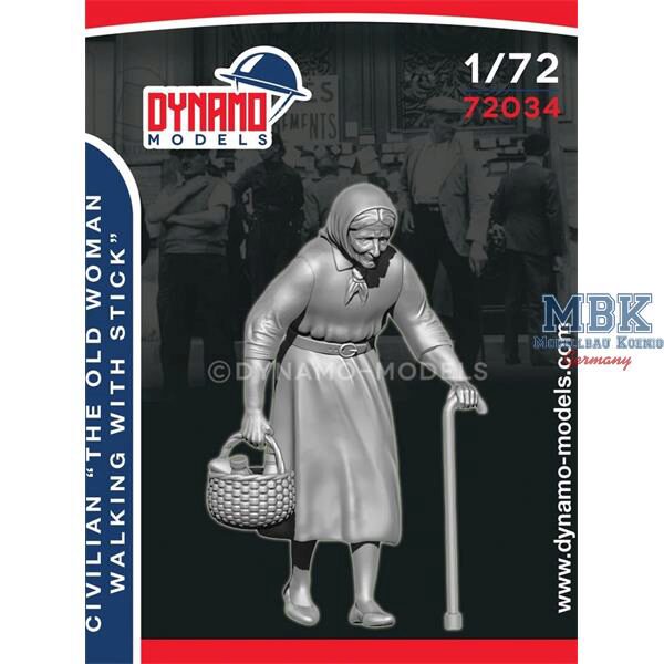 Dynamo Models DYM72034 Civilian –The Old Woman walking with Stick 1:72