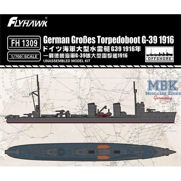 FLYHAWK FH1309 Großes Torpedoboot G-39 1916