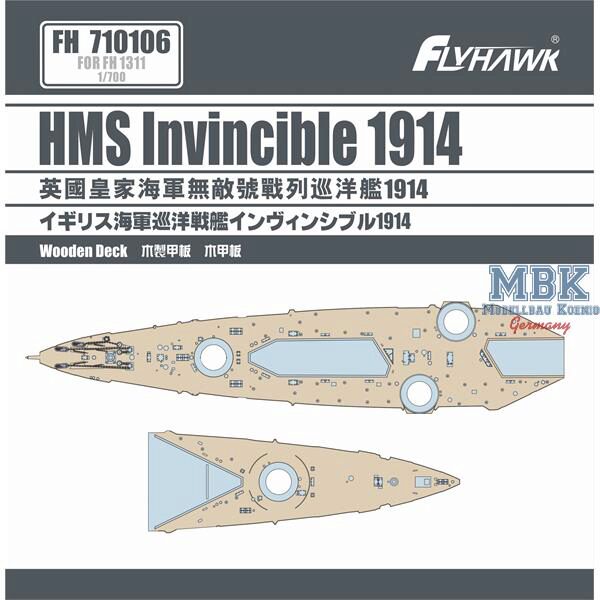 FLYHAWK FH710106 HMS Invincible 1914 Wooden Deck (FH1311)