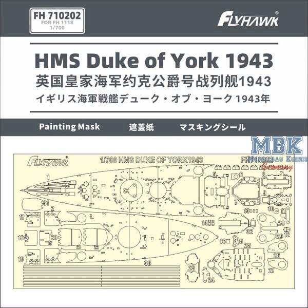 FLYHAWK FH710202 HMS Duke of York 1943 Painting Masks (FH1118)