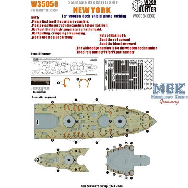 FLYHAWK FHW35056 USS BATTLESHIP NEW YORK (FOR TRUMPETER 05339)w/PE