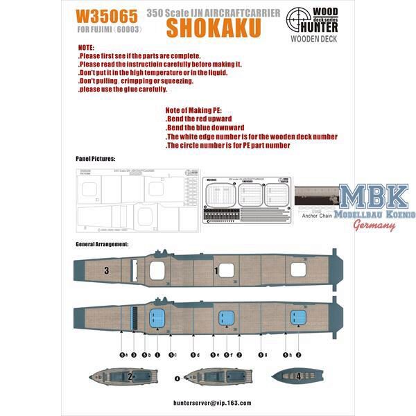 FLYHAWK FHW35065 IJN Aircraftcarrier SHOKAKU ( Fujimi 60003)