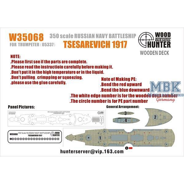 FLYHAWK FHW35068 Tsesarevich Battleship 1917 (Trumpeter 05337)