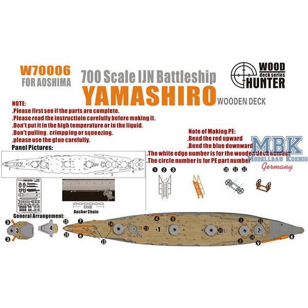 FLYHAWK FHW70006 WWII IJN Battleship Yamashiro