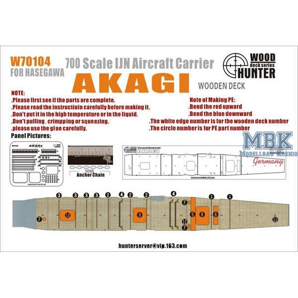 FLYHAWK FHW70104 IJN AIRCRAFT CARRIER AKAGI (FOR HASEGAWA 49227)