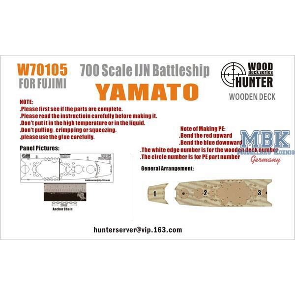 FLYHAWK FHW70105 IJN BATTLESHIP YAMATO (FOR FUJIMI 460000)