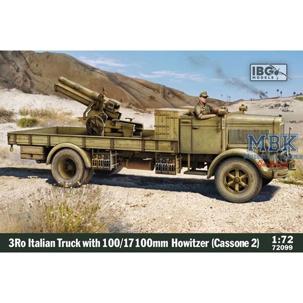 IBG-Modellbau IBG72099 3Ro Italian Truck w/ 100/17 Howitzer (Cassone 2)