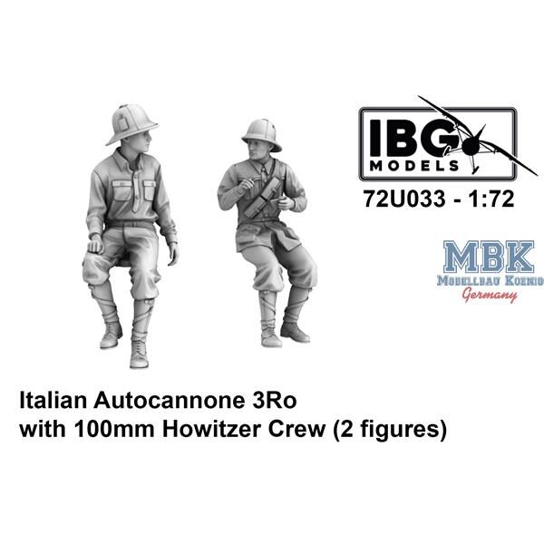 IBG-Modellbau IBG72U033 Crew for Italian Autocannone 3Ro w/ 100mm Howitzer