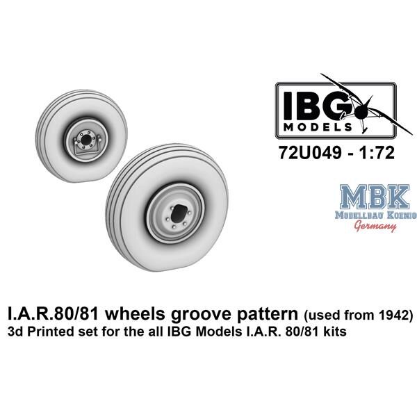 IBG-Modellbau IBG72U049 I.A.R. 80/81 Wheels Groove Pattern, used from 1942