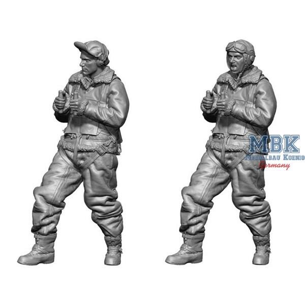 LEGEND PRODUCTIONS LA7210 WW2 US Bomber Bomber waist Gunner 2 heads 1:72